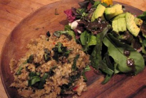 Photo of Fried rice with fermented black bean sauce; Baby green salad